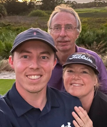 Russell Fitzpatrick with his wife Susan Fitzpatrick and son Matt Fitzpatrick